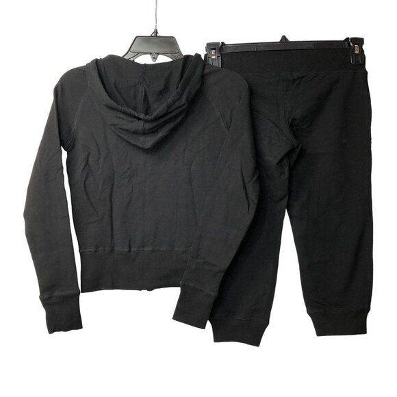 GUESS FULLZIP HOODED TOP & CAPRI Sweat PANTS SET XSM NWT - Picture 6 of 9